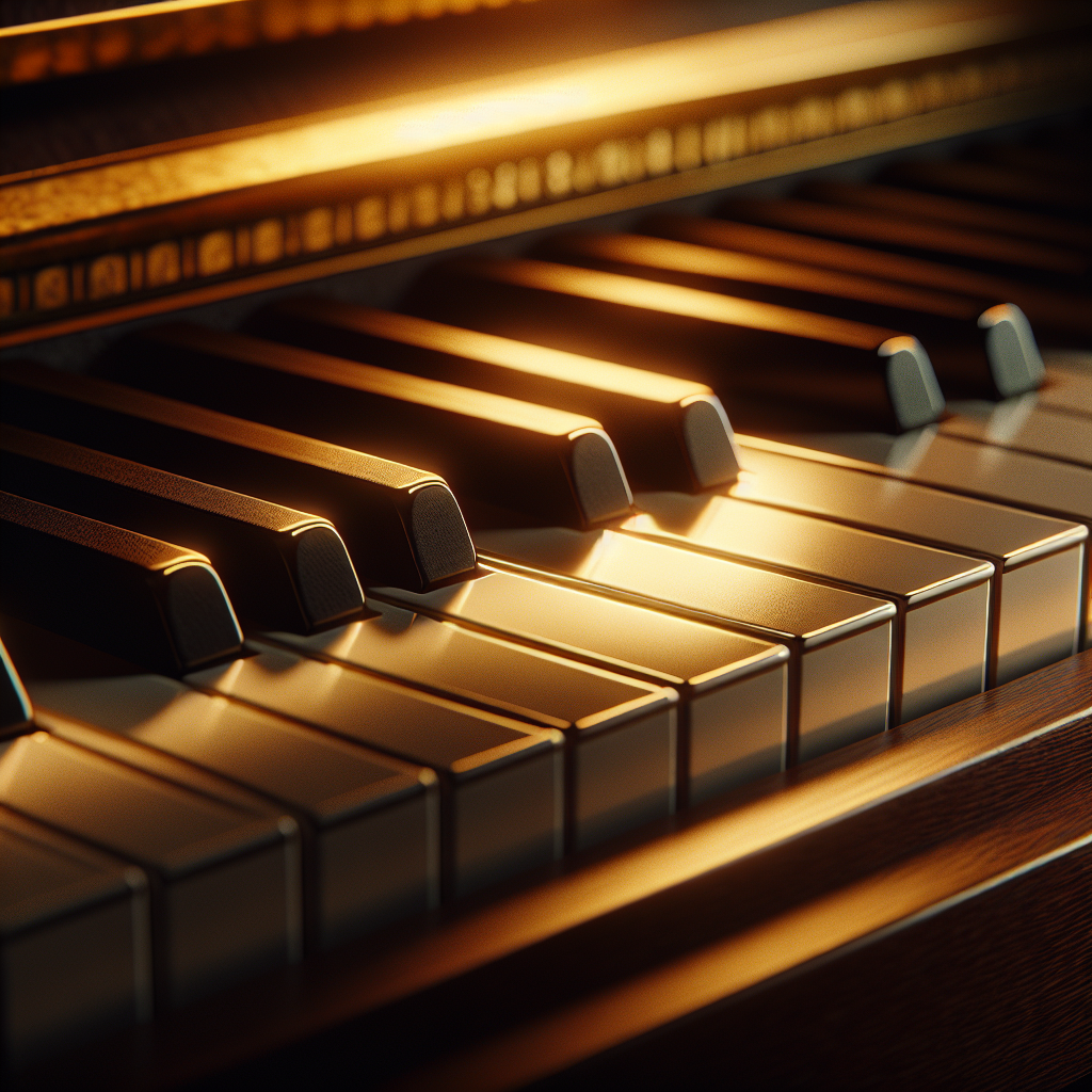 Piano keys representing music education